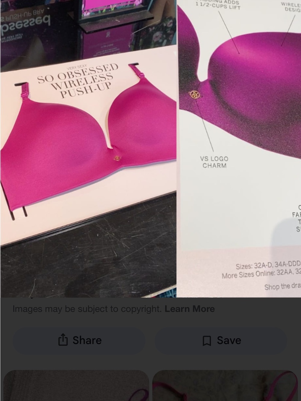 Victoria's Secret Smooth Push-Up Bra - Magenta - Picture 6 of 7